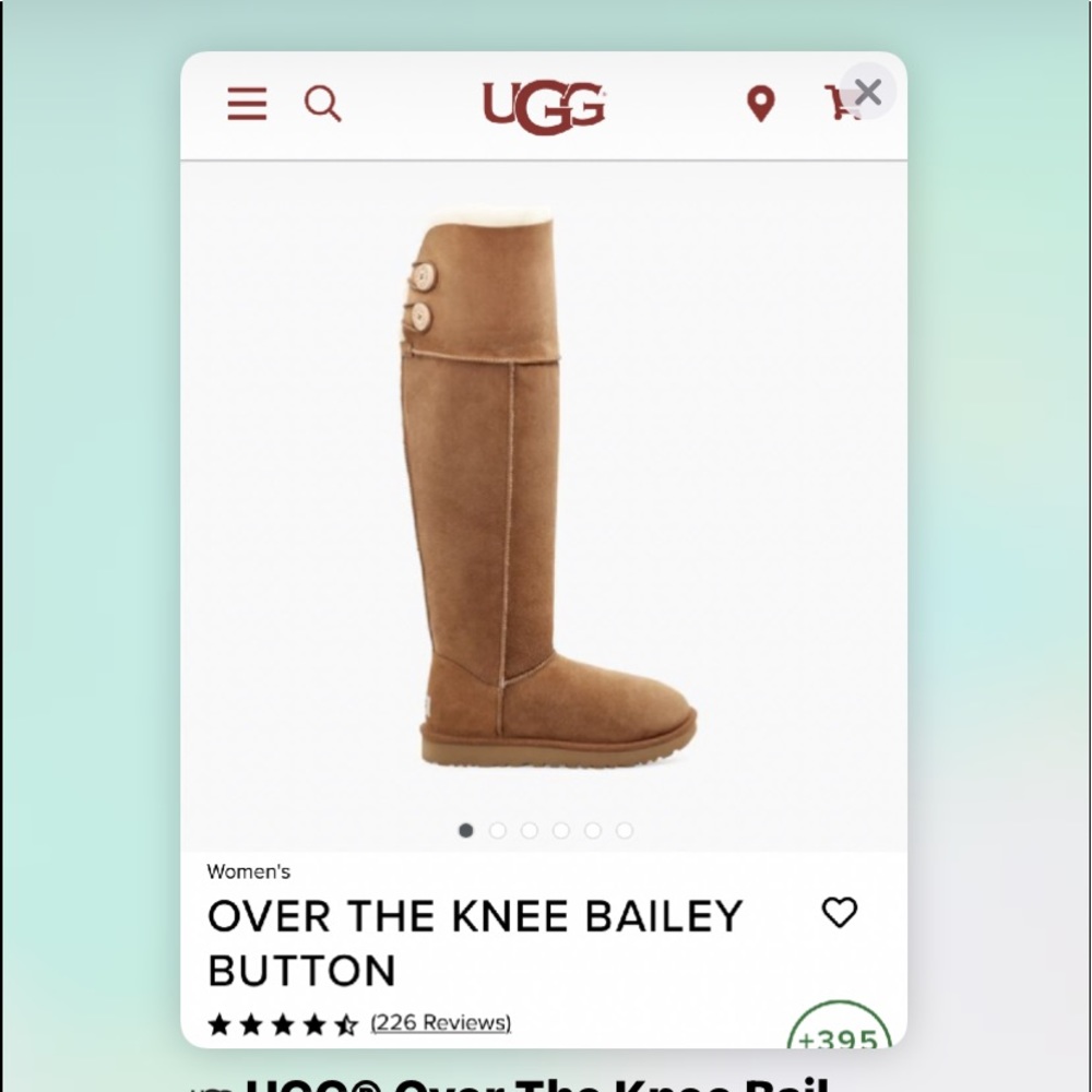 UGG over the knee Bailey button chestnut women’s size 7